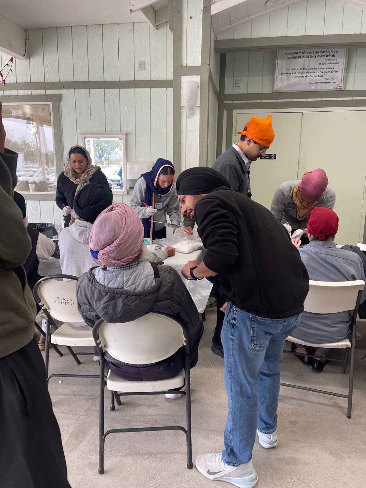 Health screening at Gurdwara Guru Nanak Sikh Temple